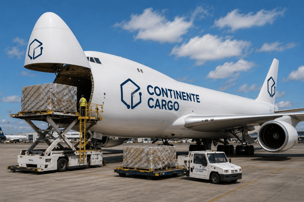 Continente Cargo cargo plane on the tarmac