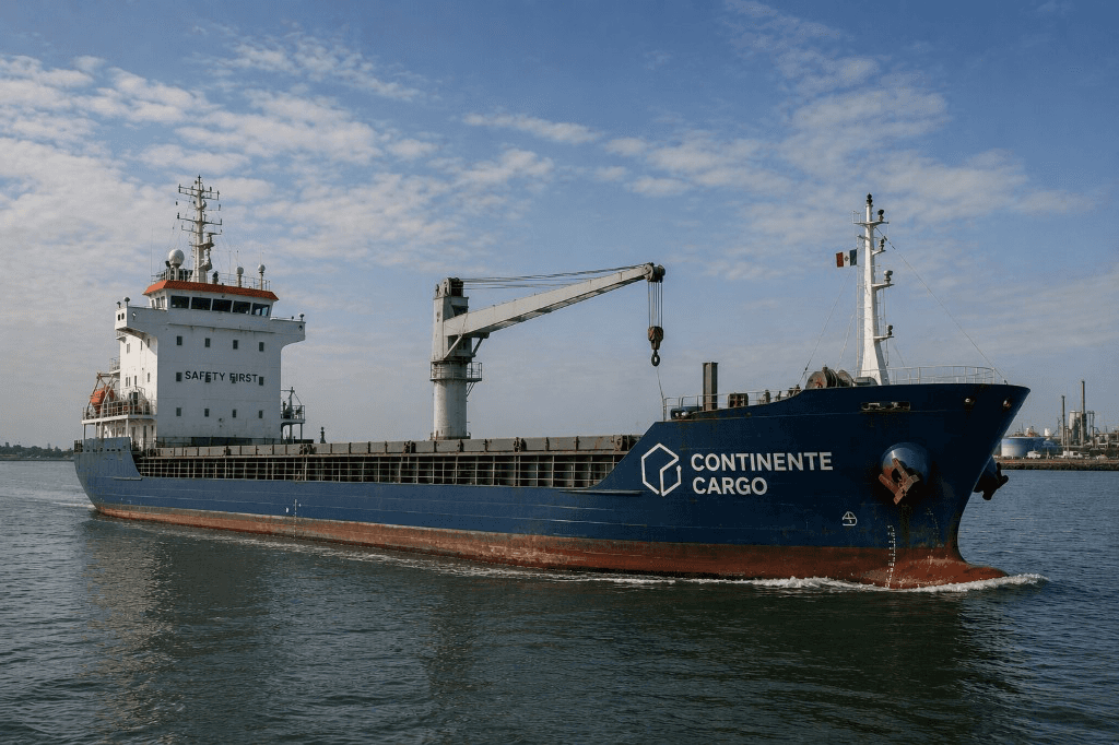 Continente Cargo vessel on open ocean