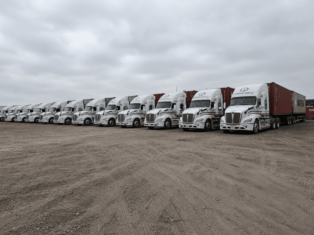 Continente Cargo truck fleet at logistics yard